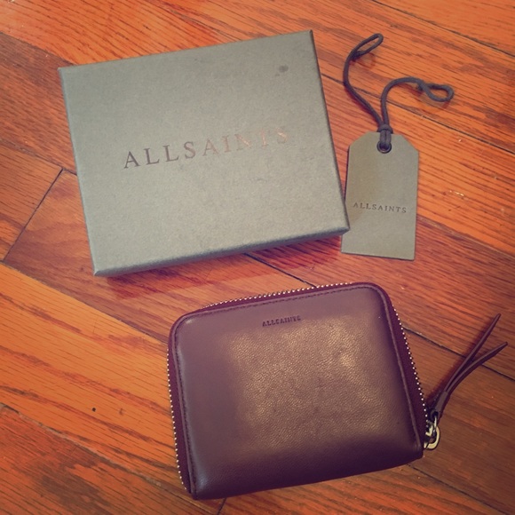 All Saints Handbags - All Saints kanda mini wallet mahogany red